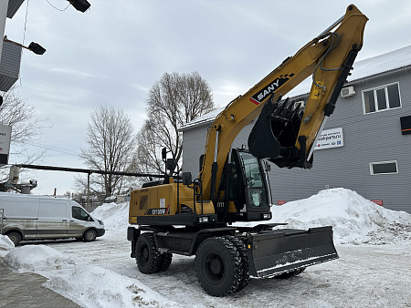 Экскаватор колесный SANY SY155W с аутригерами