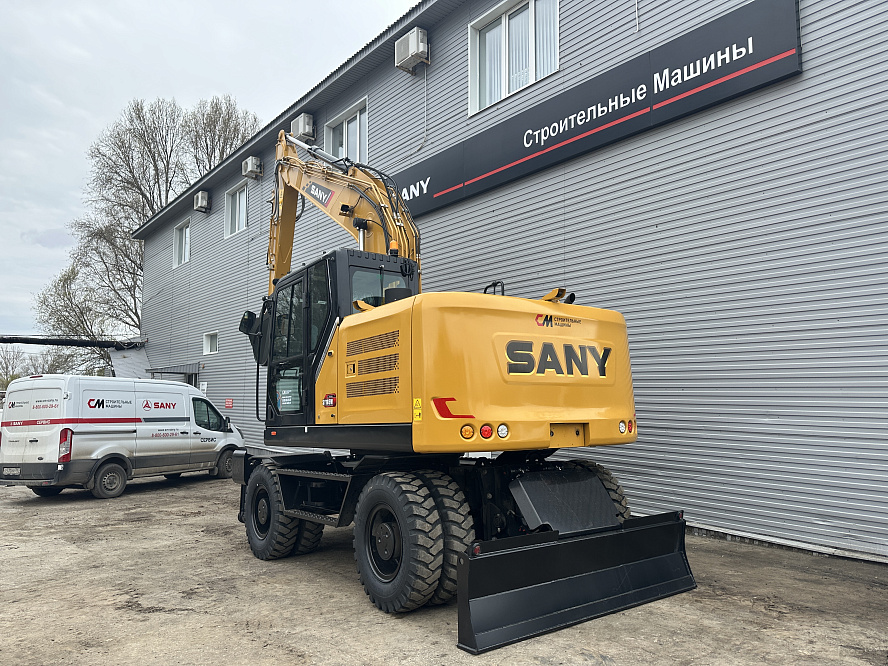 Экскаватор колесный SANY SY185W с аутригерами и отвалом