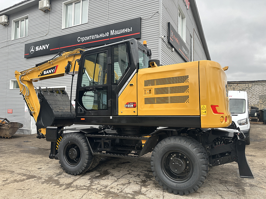Экскаватор колесный SANY SY185W с аутригерами и отвалом